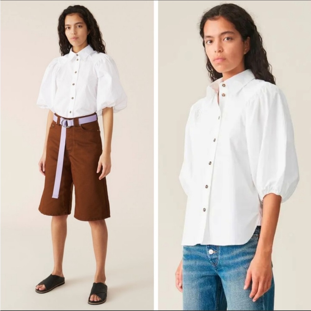 Ganni cotton poplin shirt — NWT